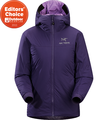 Atom SV Hoody Women's Warm insulated Coreloft™ jacket with an insulated hood; Ideal for use as a super-warm mid-layer in cold conditions, or as a stand-alone piece in warmer conditions.