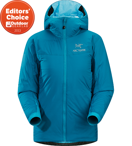 Atom SV Hoody Women's Warm insulated Coreloft™ jacket with an insulated hood; Ideal for use as a super-warm mid-layer in cold conditions, or as a stand-alone piece in warmer conditions.