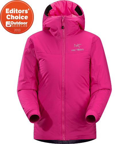Atom SV Hoody Women's Warm insulated Coreloft™ jacket with an insulated hood; Ideal for use as a super-warm mid-layer in cold conditions, or as a stand-alone piece in warmer conditions.