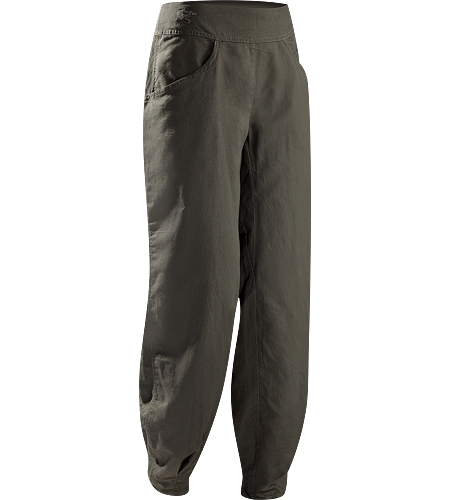 C'esta Pant Women's Lightweight, breathable, relaxed fit cotton/linen pant with a wide, comfort waistband and gathered, pleated cuffs. Ideal for casual urban use in hot weather, or while travelling.