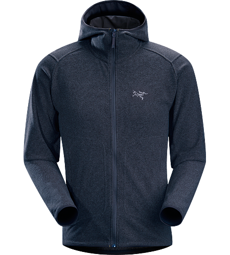 Caliber Hoody Men's Relaxed fit fleece with casual styling, featuring a lined hood and zippered hand pockets and constructed using a soft-to-the-touch Polartec® micro-fleece textile