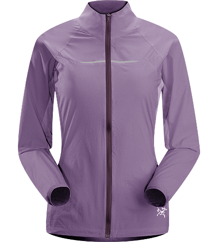 Cita Jacket Women's Lightweight, water-resistant running jacket with mesh underarm panels to vent perspiration