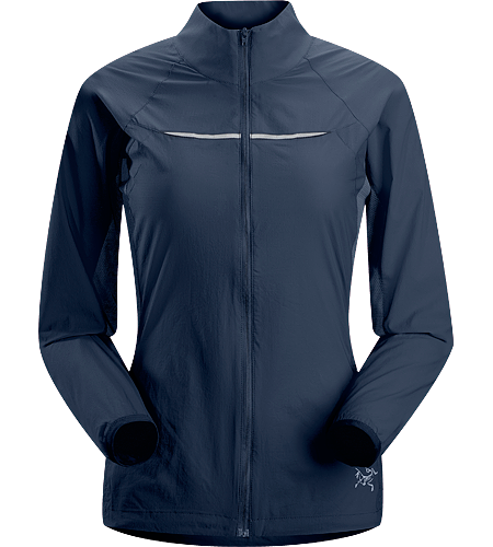 Cita Jacket Women's Lightweight, water-resistant running jacket with mesh underarm panels to vent perspiration