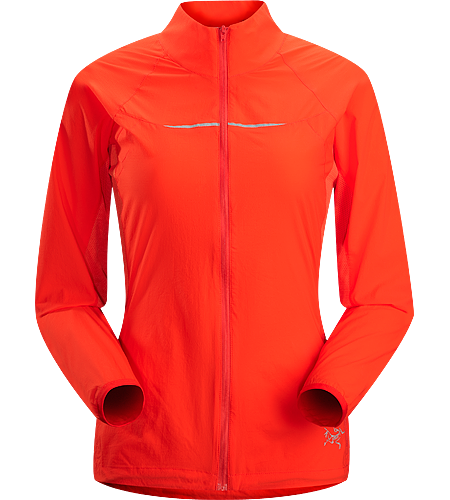 Cita Jacket Women's Lightweight, water-resistant running jacket with mesh underarm panels to vent perspiration