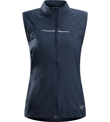 Cita Vest Women's Ultra-lightweight vest for chilly days, featuring weather resistant Luminara™ nylon in the front and a highly breathable mesh back.