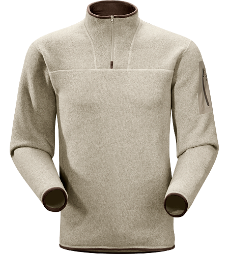 Covert Zip Neck Men's Breathable fleece sweater with a casual design; Ideal for layering or as a stand alone piece.
