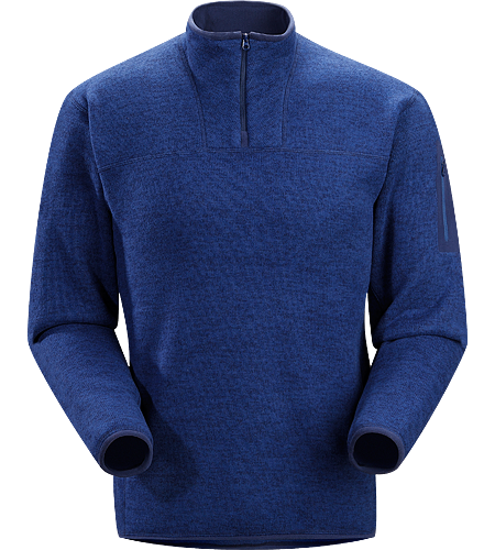 Covert Zip Neck Men's Breathable fleece sweater with a casual design; Ideal for layering or as a stand alone piece.