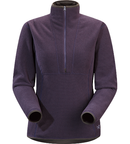 Delta AR Zip Neck Women's Breathable, insulated, high-loft fleece jersey; Ideal as a layering piece.
