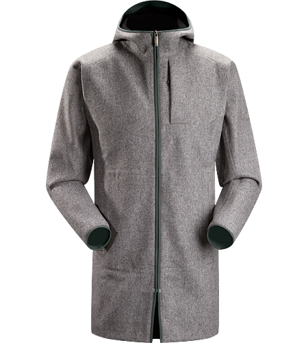Diplomat Jacket Men's Classic thigh length tailored wool coat with technical styling and a contemporary design
