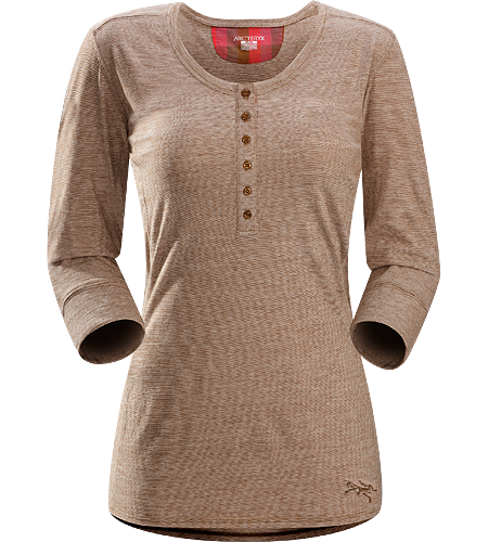 Emissary LS Women's Premium quality, three-quarter length sleeve Henley shirt made of Laincast™ wool blend textile; Ideal for multi-day, multi purpose use.