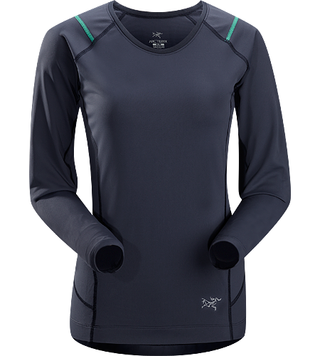Ensa LS Women's Breathable, moisure wicking, technical long sleeve running shirt made with a slightly heavier fabric that is ideal for active use on cooler days.
