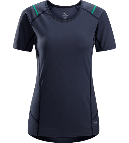 Ensa SS Women's Breathable, moisure wicking, technical short sleeve running shirt made with a slightly heavier fabric that is ideal for active use on cooler days.