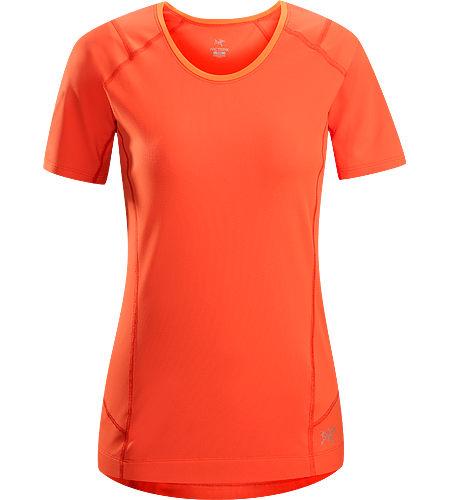 Ensa SS Women's Breathable, moisure wicking, technical short sleeve running shirt made with a slightly heavier fabric that is ideal for active use on cooler days.