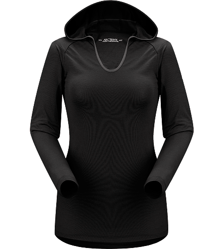 Eon SLW Hoody Women's Lightweight base layer with hood, constructed using Merino Wool to maximize moisture management; Ideal for active use and during extended backcountry trips