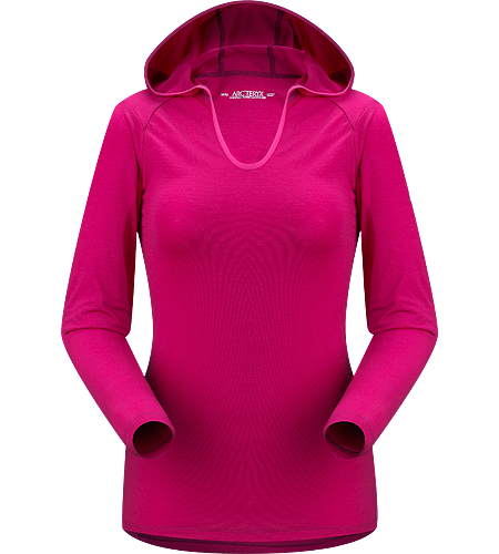Eon SLW Hoody Women's Lightweight base layer with hood, constructed using Merino Wool to maximize moisture management; Ideal for active use and during extended backcountry trips