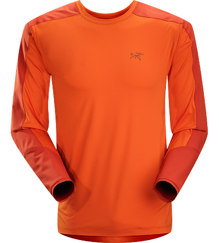 Ether Comp Crew LS Men's Lightweight, moisture-wicking, durable and abrasion-resistant long-sleeved shirt designed with two distinctive technical fabrics to keep you cool and dry on the trail.