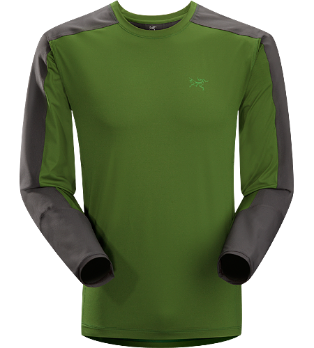Ether Comp Crew LS Men's Lightweight, moisture-wicking, durable and abrasion-resistant long-sleeved shirt designed with two distinctive technical fabrics to keep you cool and dry on the trail.