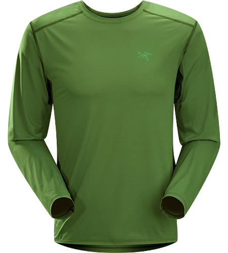 Ether Crew LS Men's Durable, lightweight, moisture-wicking long-sleeved shirt with mesh underarm panels to aid venting.