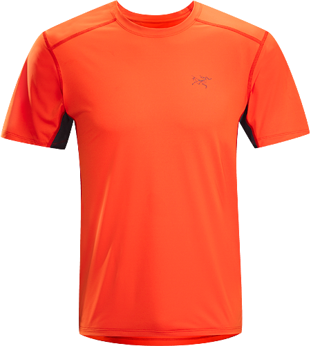 Ether Crew SS Men's Durable, lightweight, moisture-wicking short-sleeved shirt with mesh underarm panels to aid venting.