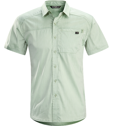 Frontera Shirt SS Men's Lightweight, short-sleeved collared shirt constructed with breathable Cotton textile; ideal for travel in a variety of climates and conditions.