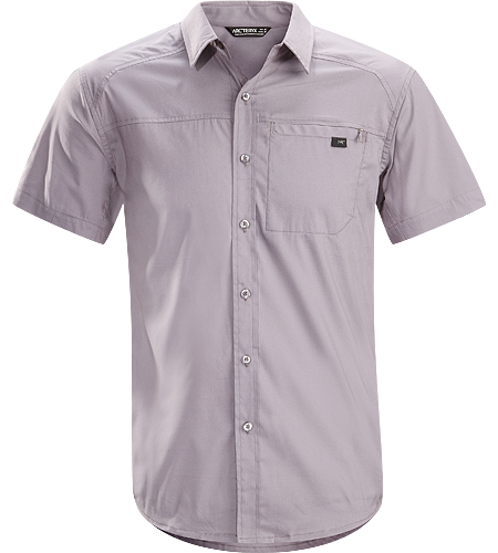 Frontera Shirt SS Men's Lightweight, short-sleeved collared shirt constructed with breathable Cotton textile; ideal for travel in a variety of climates and conditions.
