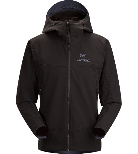 Gamma LT Hoody Men's Durable and breathable, wind and moisture resistant softshell hooded jacket for everyday use. Ideal for active outdoor use.