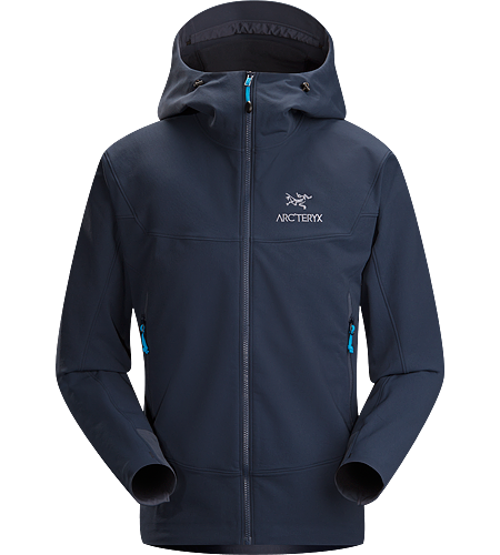 Gamma LT Hoody Men's Durable and breathable, wind and moisture resistant softshell hooded jacket for everyday use. Ideal for active outdoor use.