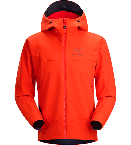 Gamma LT Hoody Men's Durable and breathable, wind and moisture resistant softshell hooded jacket for everyday use. Ideal for active outdoor use.