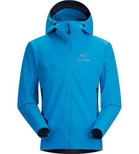 Gamma LT Hoody Men's Durable and breathable, wind and moisture resistant softshell hooded jacket for everyday use. Ideal for active outdoor use.