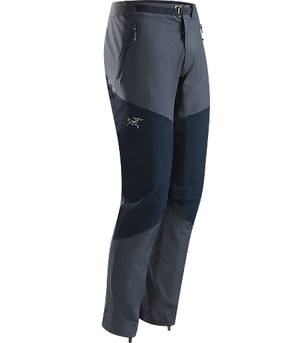 Gamma Rock Pant Men's Lightweight, breathable, technical alpine pant constructed with two weights of stretchy yet durable textile that provide enhanced abrasion resistence and mobility.