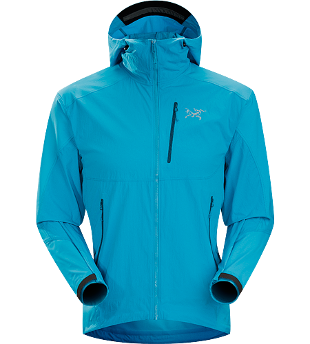 Gamma SL Hybrid Hoody Men's Lightweight, durable wind and moisture resistant hoody constructed using two weights of softshell textile for enhanced mobility and breathability.