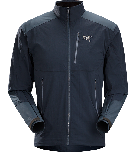 Gamma SL Hybrid Jacket Men's Lightweight, durable wind and moisture resistant jacket constructed using two weights of softshell textile for enhanced mobility and breathability.