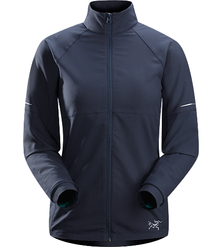 Kapta Jacket Women's An air permeable, mid weight jacket constructed with a moisture-resistant textile with a smooth outer face and an odour control backer. Ideal for running in cool weather.