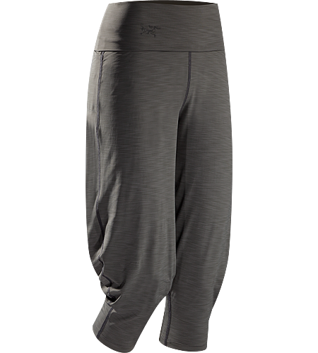 Kaslo Capri Women's Stretchy, durable capri pants with a wide, fold-over waistband that sits comfortably under a climbing harness