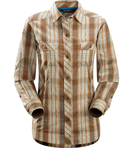 Melodie Shirt LS Women's Lightweight long sleeve shirt with roll-up sleeves that secure with a tab for added comfort in warmer weather