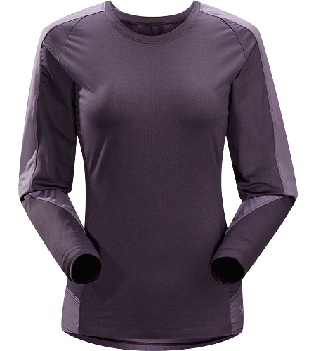 Mentum Comp LS Women's Lightweight, breathable, long sleeved shirt constructed with durable, stretchy textile and patterned for athletic use; ideal for a wide range of aerobic activities.
