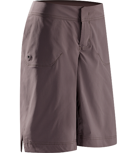 Mischief Long Women's Athletic fit shorts with a refined, stylish aesthetic, constructed with a stretchy, technical textile that is soft to the touch with a smooth hand, quick-drying and easy to care for. Bar tacked details and creative stitching add visual elements to these classic shorts.
