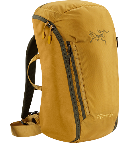 Miura 35 Un sac d'escalade de 35 L pour le matériel, entièrement rembourré pour fournir la structure, et avec un accès par fermeture éclair entière pour retirer des objets et refaire le sac facilement.