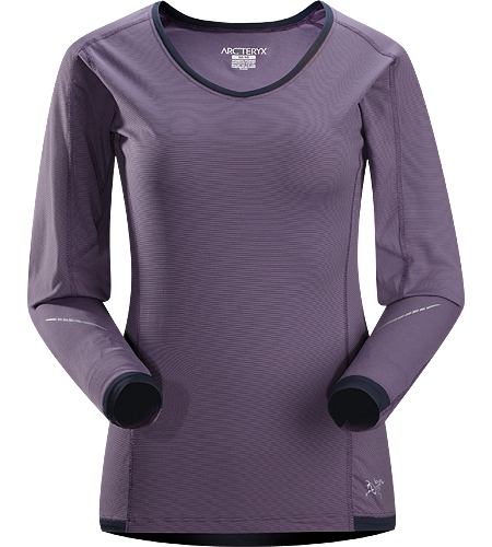 Motus Crew LS Women's Relaxed fit, long-sleeved, crew neck shirt constructed using Phasic Technology textile; Ideal for high-output, stop-and-go activities.