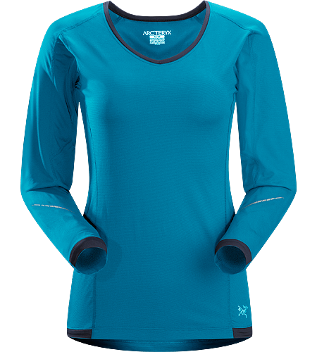 Motus Crew LS Women's Relaxed fit, long-sleeved, crew neck shirt constructed using Phasic Technology textile; Ideal for high-output, stop-and-go activities.