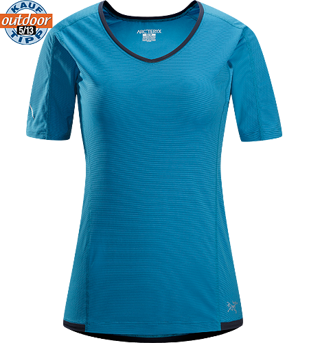 Motus Crew SS Women's Relaxed fit, short-sleeved, crew neck shirt constructed using Phasic Technology textile; Ideal for high-output, stop-and-go activities.