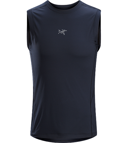 Motus Sleeveless Men's A technically designed, trim-fitting sleeveless top, designed for high output aerobic activities such as trail running.