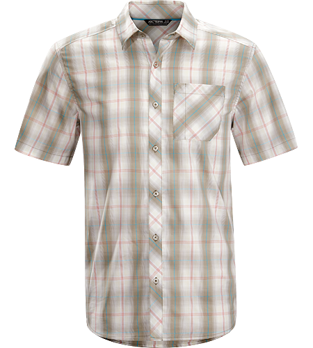 Pathline Shirt SS Men's Athletic fit, short-sleeved collared shirt made from breathable Wye™ cotton/polyester blend textile that is easy to wash and care for.