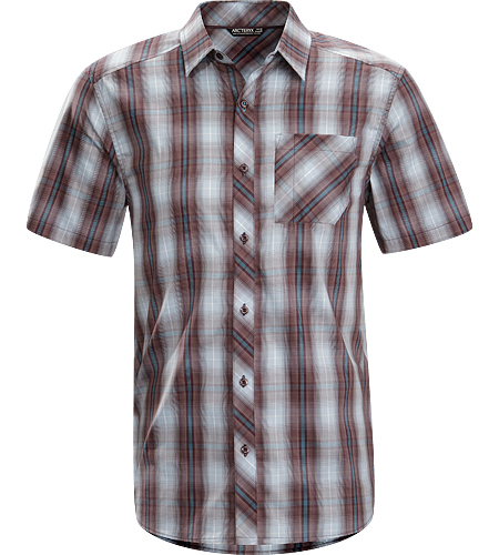 Pathline Shirt SS Men's Athletic fit, short-sleeved collared shirt made from breathable Wye™ cotton/polyester blend textile that is easy to wash and care for.