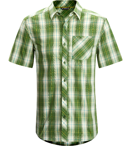 Pathline Shirt SS Men's Athletic fit, short-sleeved collared shirt made from breathable Wye™ cotton/polyester blend textile that is easy to wash and care for.