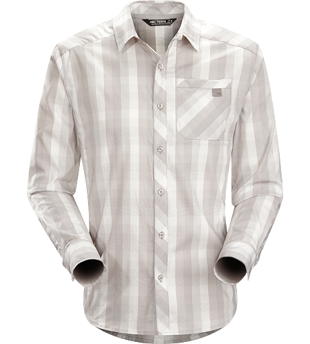 Peakline Shirt LS Men's Trim-fitting, long-sleeved shirt made from breathable, moisture-wicking Verdi™ Cotton/Polyester blend textile.