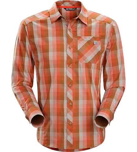 Peakline Shirt LS Men's Trim-fitting, long-sleeved shirt made from breathable, moisture-wicking Verdi™ Cotton/Polyester blend textile.