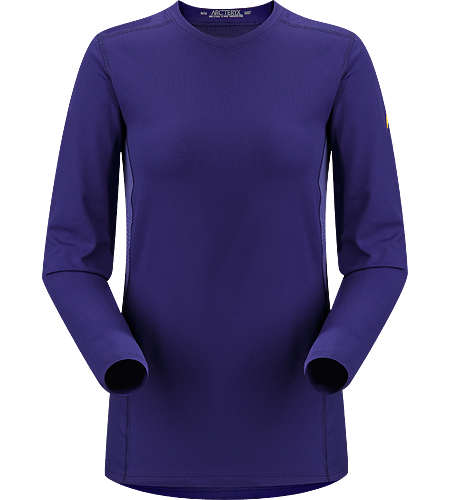 Phase AR Crew LS Women's Newly redesigned with enhanced textile and composite construction. Lightly-insulated, moisture-wicking, base layer, designed for aerobic use during cooler conditions.