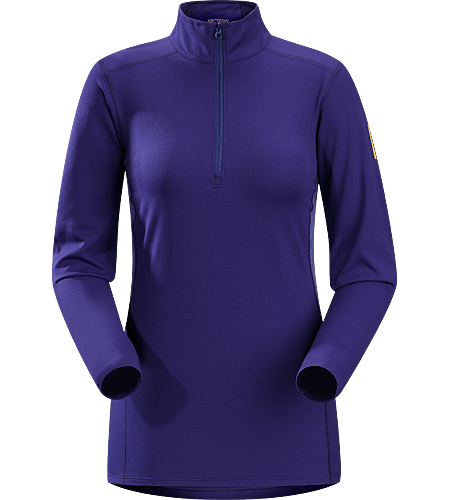 Phase AR Zip Neck LS Women's Newly redesigned with enhanced textile and composite construction. Lightly insulated, zip-neck base layer, designed for use during aerobic activities in cooler conditions.