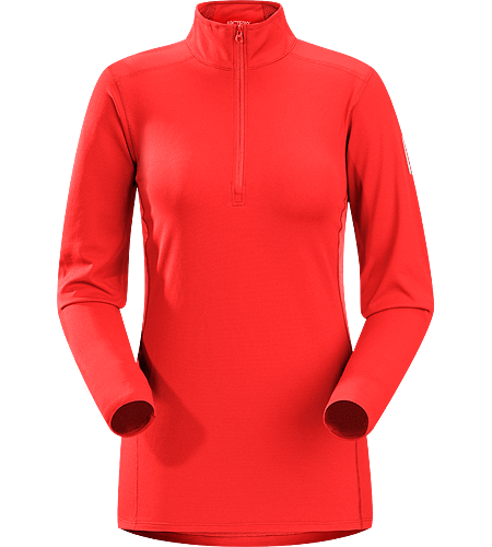 Phase AR Zip Neck LS Women's Newly redesigned with enhanced textile and composite construction. Lightly insulated, zip-neck base layer, designed for use during aerobic activities in cooler conditions.